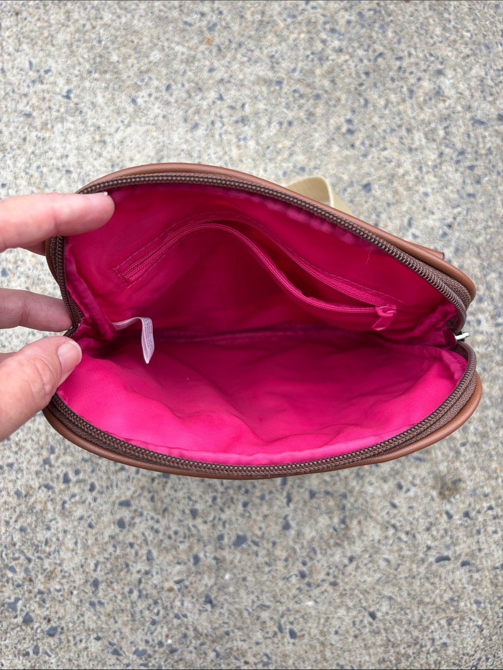 Lily Bloom Brown Floral Crossbody with Pink and Orange Accents - Picture 6 of 11
